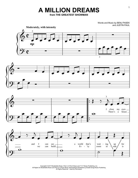 A million dreams is a song performed by ziv zaifman. A Million Dreams (from The Greatest Showman) Noten | Pasek ...