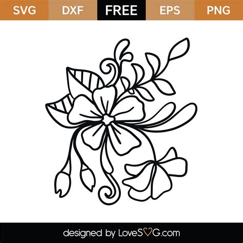 Free Floral Element Svg Cut File Lovesvg