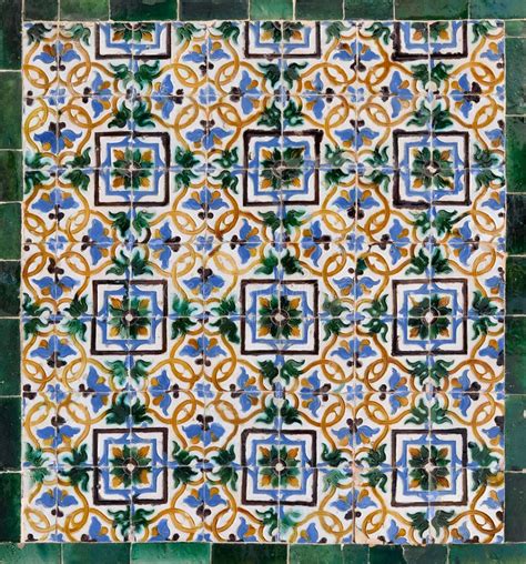 Moorish Style Ceramic Tiles In Colourful Geometrical Patterns From