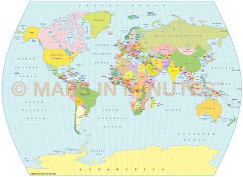 Robinson Projection 100m Scale Us Centric World Map S