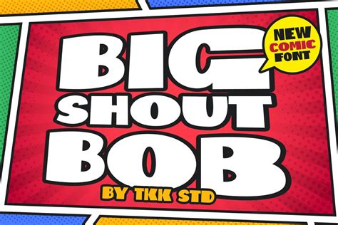 Big Shout Bob Block Font Creative Market