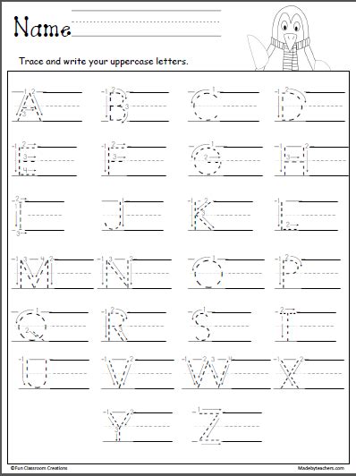 The Best printable traceable alphabet chart for upper and lower case
