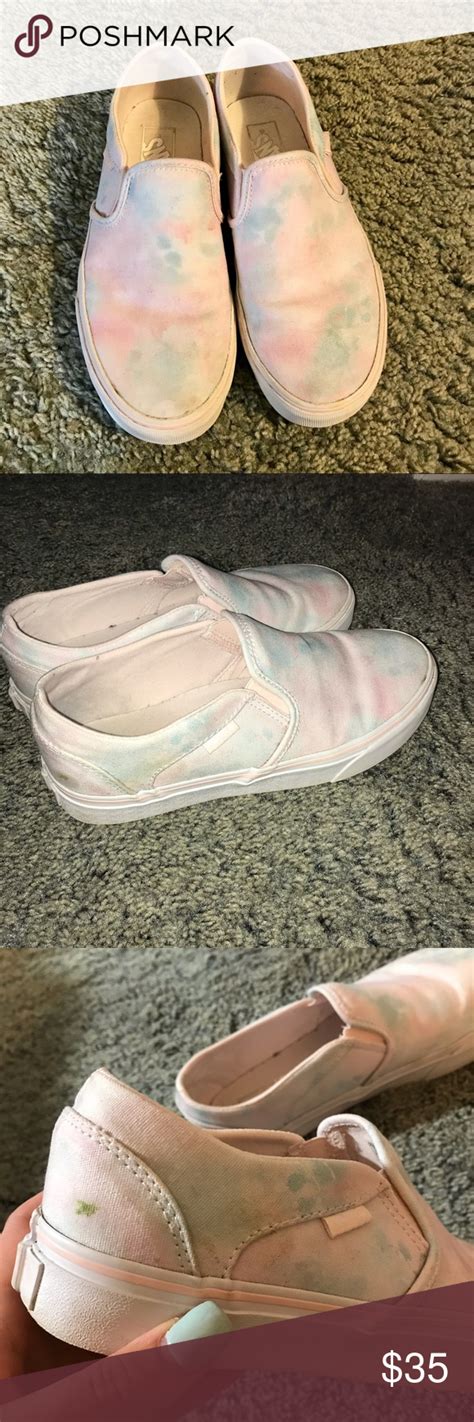 Quick tutorial on how to lace your vans sk8 hi. Pastel Tie Dye Vans These are so cute and different!😍 blue & pink tie dye. does have stains that ...
