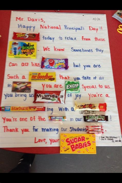 Buying a gift for your boss comes down to tact: A cute Principal Appreciation Day poster we made for the ...
