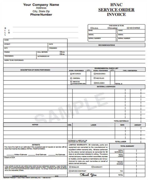 It helps regulate the climate in a unit or home. FREE 6+ HVAC Invoice Templates in MS Word | PDF