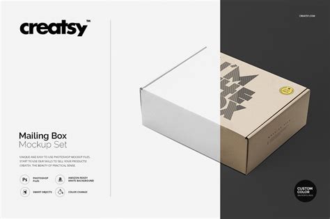 Mailing Box Mockup Set Product Mockups Creative Market