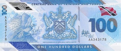 Trinidad And Tobago 100 Dollars 2020 Foreign Currency