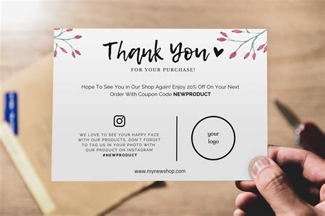 Editable Business Thank You Note Template Printable Thank You Card