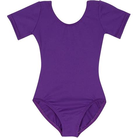 Purple Short Sleeve Leotard For Toddler And Girls Gymnastics Ballet