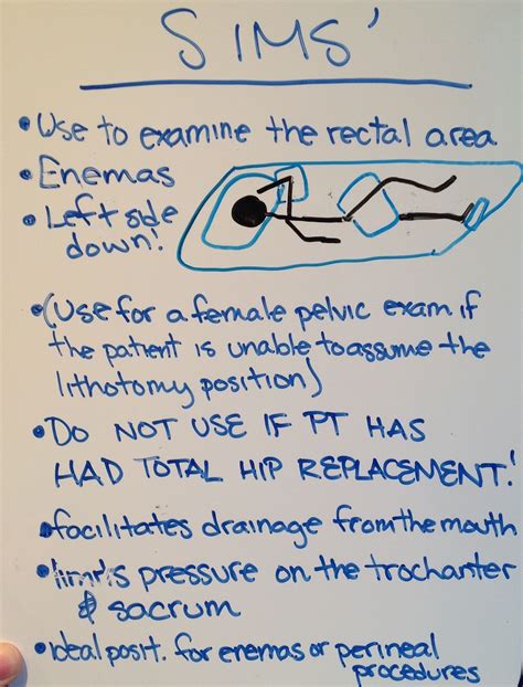 Patient Positioning Sims Nursing School Notes Nursing School