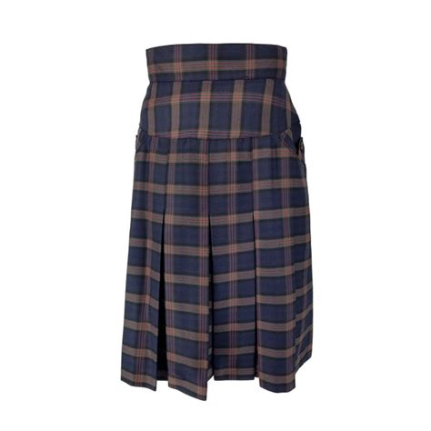 Plaids And Solid Colors Uniform Skirts Knife Pleated All Around