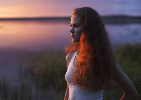 Wallpaper Face Sunlight Women Redhead Model Depth Of Field