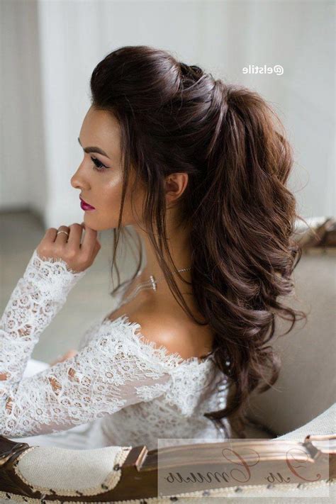 A best and perfect hairstyle for long black hair with thin highlights. 20 Ideas of Brides Long Hairstyles