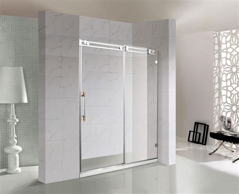 You can choose between 3/8 glass, premium 1/2 glass. SD10B-150, This rolling shower door is made of 10mm-thick ...