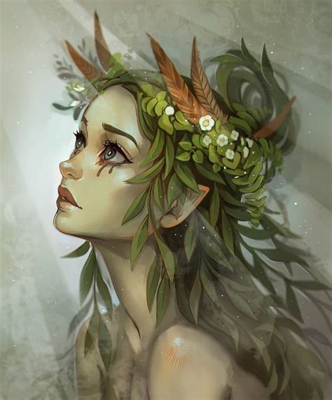 Willow Dryad Character Design Fantasy Forest Girl Nature