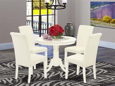 Anba5 Lwh 01 5pc Dining Set Includes A Small Round Dinette Table And