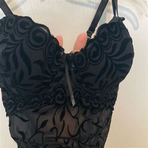 Oh La La Cherie Intimates And Sleepwear Nwt Oh La La Cherie Black Velvet Teddy Poshmark