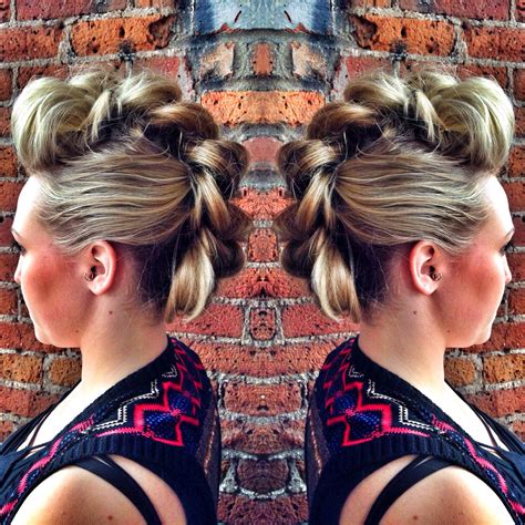 Braided Mohawk Updo Perfect For A Night Out On The Town Muahbyannji