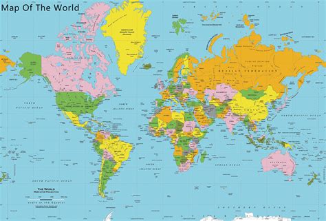 Printable Map Of The World Free
