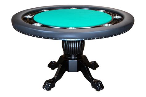 Custom poker tables blackjack craps tables chairs & ceramic poker chips. 55" Nighthawk Round Poker Table with Wood Legs (4 Colors ...