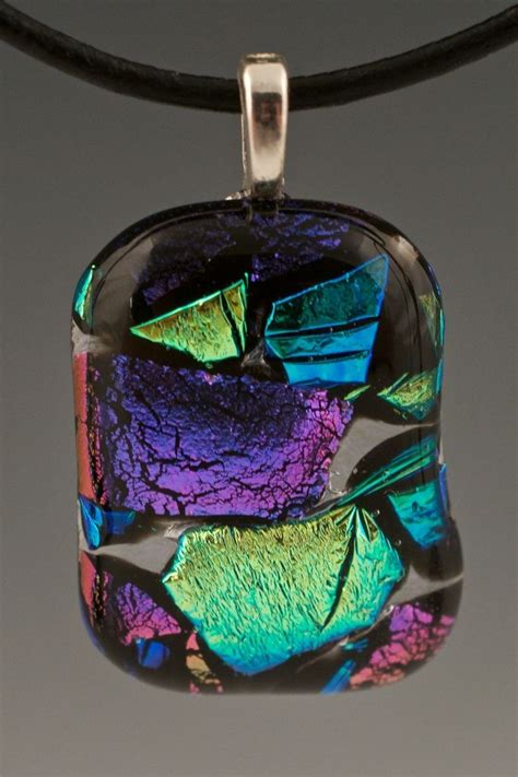 Hand Crafted Dichroic Fused Glass Pendant By Jd Ceramic Design