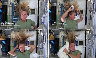 Female Astronaut Karen Nyberg Shows You How To Wash Your Hair On International Space Station In