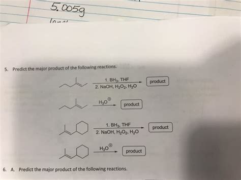 OneClass Predict The Product Of The Following Reactions