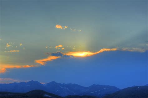 Silhouette At Dusk At Rocky Mountains National Park Colorado Image