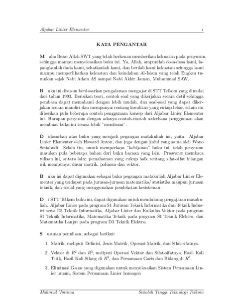 Jilid 1 / howard anton, chris rorres; Kunci Jawaban Buku Howard Anton - Kumpulan Kunci Jawaban Buku