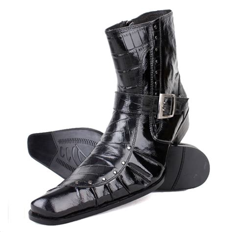 Mens Italian Leather Ankle Dress Boots Cw760141