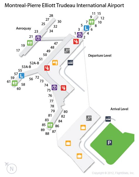 Montreal Airport Terminal Map Tourist Map Of English