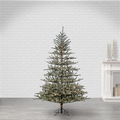 Sterling Tree Company 7 Ft Pine Pre Lit Traditional Flocked Artificial