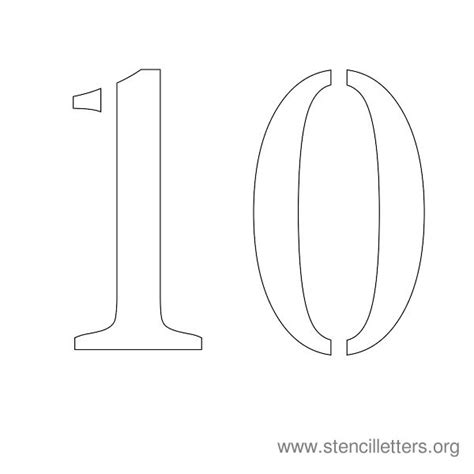 Number Stencils 1 10 Stencil Letters Org