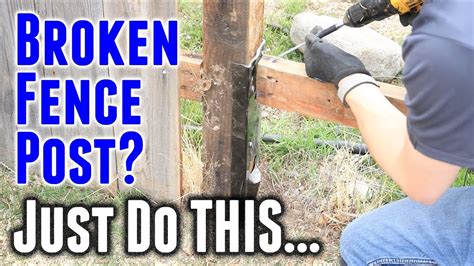 How To Fix A Broken Fence Post In Under 30 Minutes Youtube