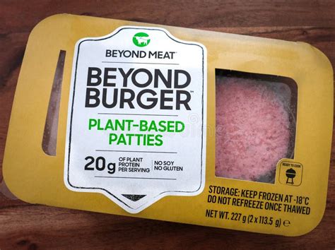beyond burger producer of plant based meat substitutes editorial stock image image of patty