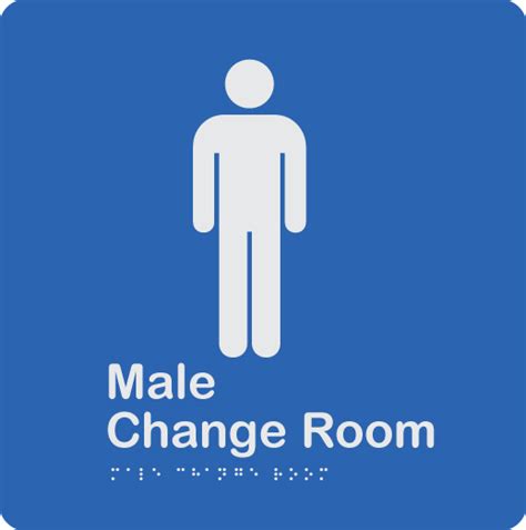 Male Change Room Sign Braille Signs Direct