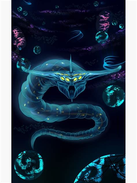 Subnautica Game Ghost Leviathan Poster By Ankukduma Redbubble