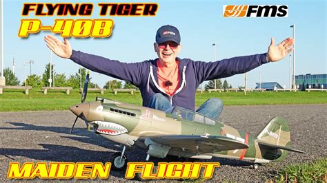 Simply AMAZING The FMS P 40B Warhawk Flying Tiger Maiden Flight YouTube