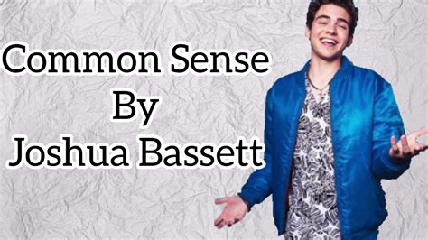 Common Sense Joshua Bassett Lyrics Chords Chordify