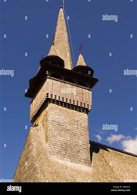 Europe Romania Maramures Wooden Church Of Budesti Stock Photo Alamy