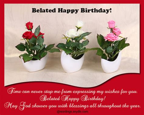 Belated Birthday Wishes Messages And Card Wordings Wordings And Messages