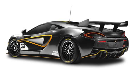 Download Black McLaren 570S GT4 Car PNG Image for Free
