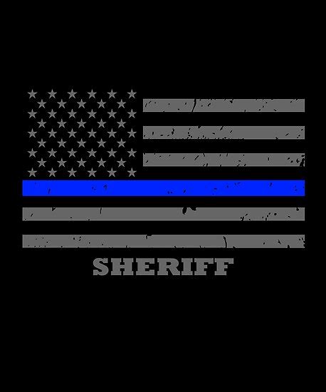 Sheriff Thin Blue Line Flag Posters By Bluelinegear Redbubble