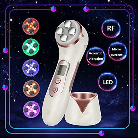 Microcurrent Facial Toning Device Photon Led Light Therapy Facial Massager For Acne Galvanic