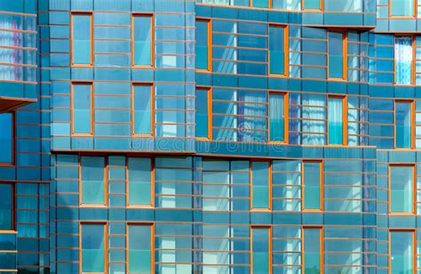 Modern Building Mirror Facade In Blue Tone Stock Photo Image Of
