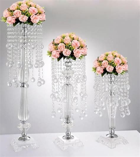 10 Pieces Acrylic European Style Wedding Centerpiece With Crystals