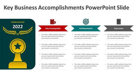 Key Business Accomplishments Powerpoint Slide Achievement Ppt
