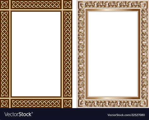 Set Of Decorative Frames In Traditional Celtic Vector Image