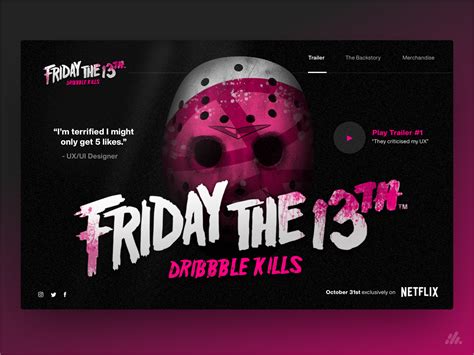 Friday The 13th Dribbble Kills By We Discover The Design Thinking