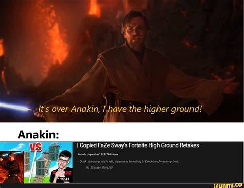I Copied Faze Sways Fortnite High Ground Retakes Anakin Skywalker 823746 Views Quick Side